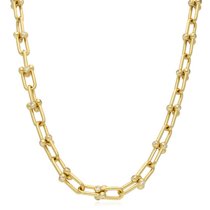 18K Yellow Gold Over Sterling Silver 8mm HardWear Chain (Solid Links) 16"-24"