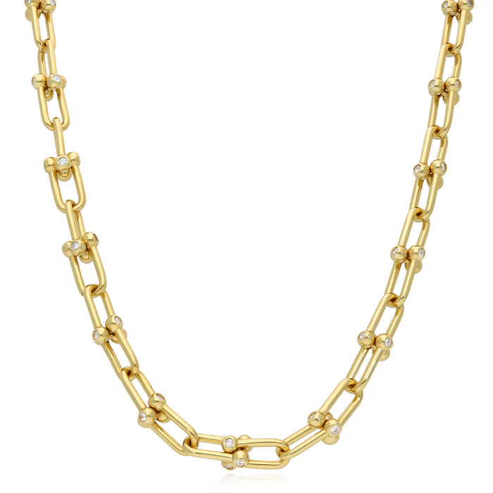 18K Yellow Gold Over Sterling Silver 8mm HardWear Chain (Solid Links) 16"-24"