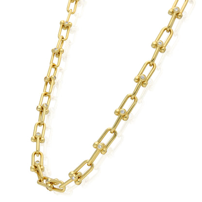 18K Yellow Gold Over Sterling Silver 8mm HardWear Chain (Solid Links) 16"-24"