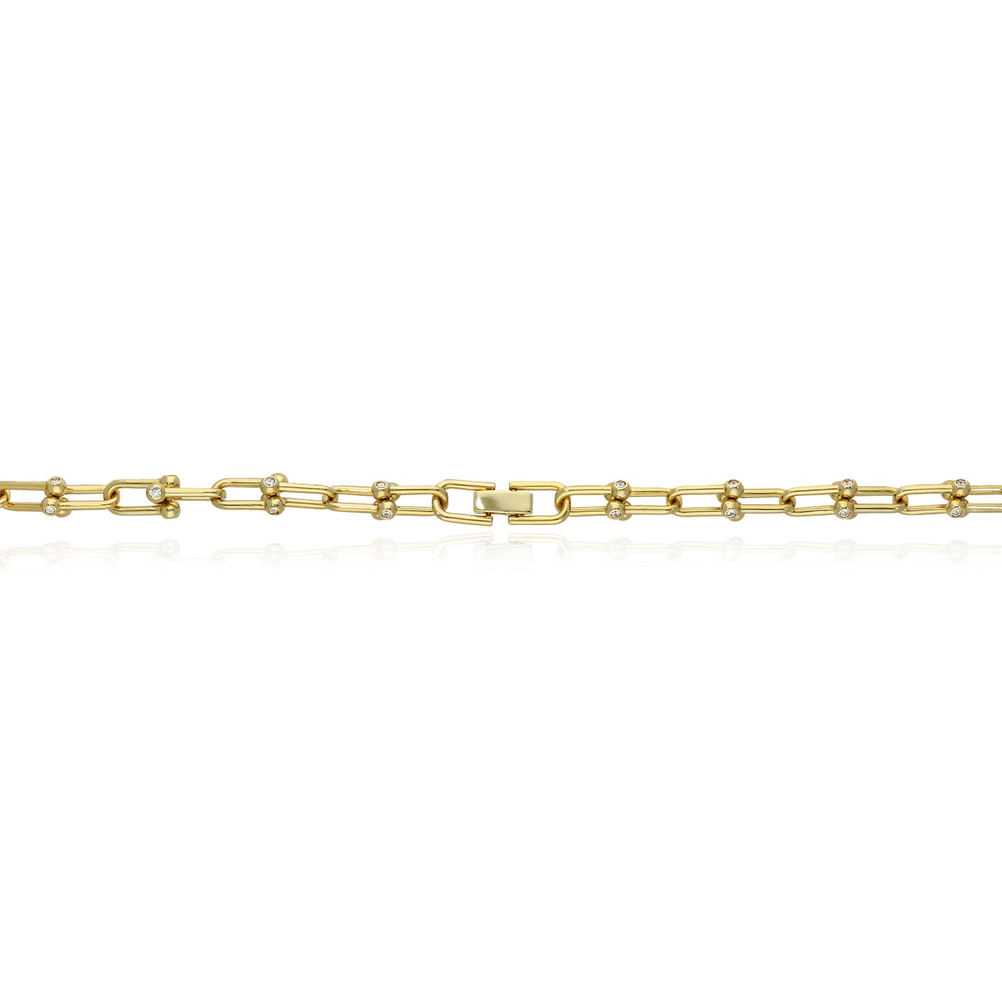 18K Yellow Gold Over Sterling Silver 8mm HardWear Chain (Solid Links) 16"-24"
