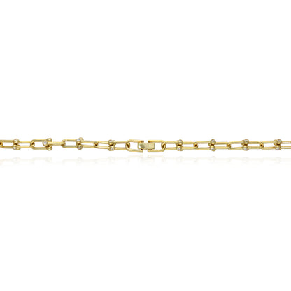 18K Yellow Gold Over Sterling Silver 8mm HardWear Chain (Solid Links) 16"-24"