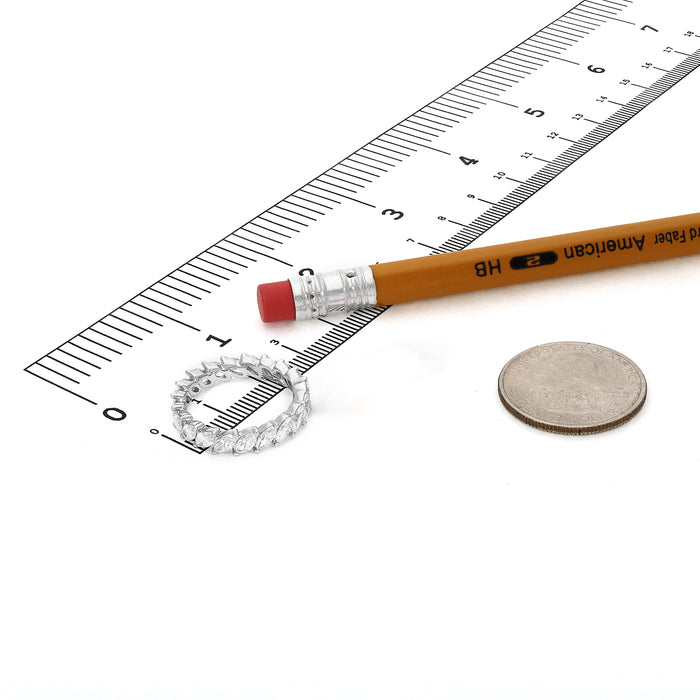 2.50TCW Lab-Grown Diamond 14k White Gold 4mm Marquise Band