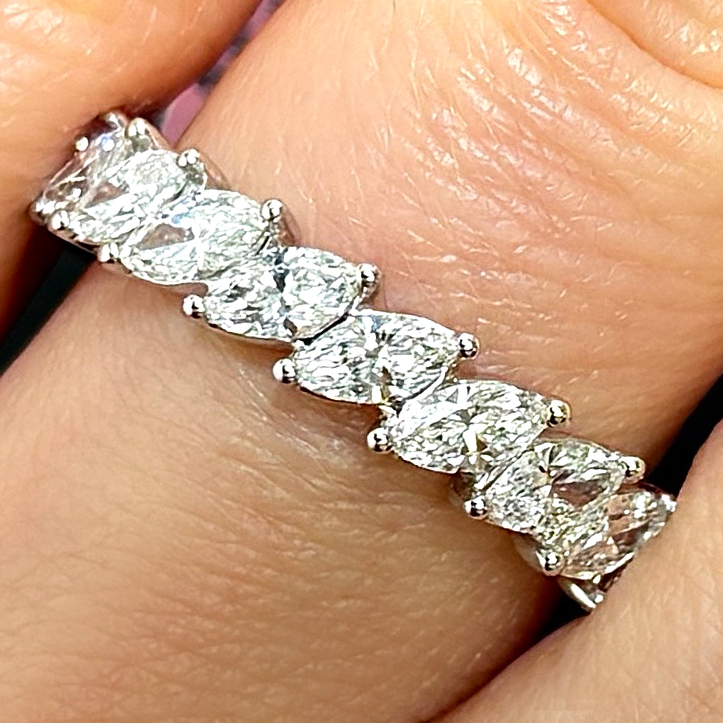 2.50TCW Lab-Grown Diamond 14k White Gold 4mm Marquise Band