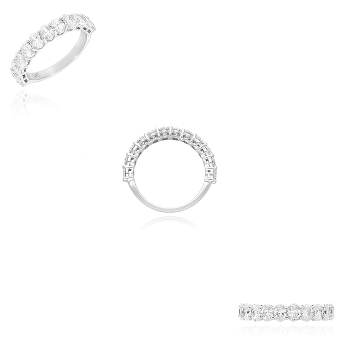 1.96TCW Lab-Grown Diamond 14K White Gold 4mm Half Eternity Band Ring