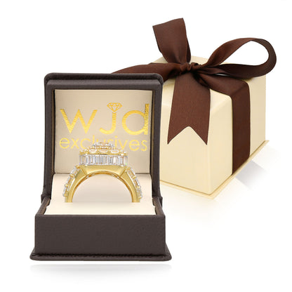 8.87TCW Lab-Grown Diamond 14k Yellow Gold Square Signet Men's Ring