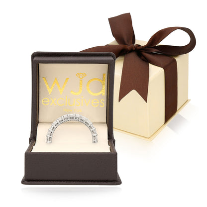 2.76CTW Lab-Grown Diamond 14k White Gold 3mm Emerald Eternity Band