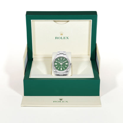 Rolex Oyster Perpetual 124300 41mm Automatic Green Dial Men's Watch