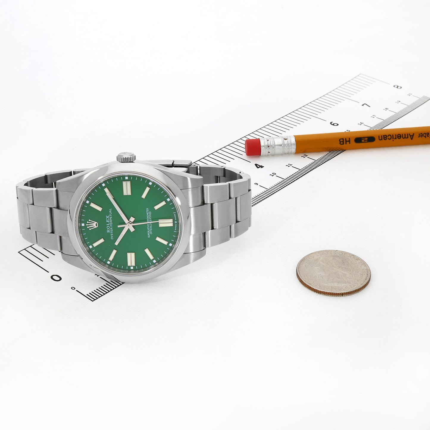 Rolex Oyster Perpetual 124300 41mm Automatic Green Dial Men's Watch