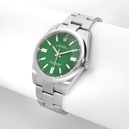 Rolex Oyster Perpetual 124300 41mm Automatic Green Dial Men's Watch