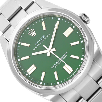 Rolex Oyster Perpetual 124300 41mm Automatic Green Dial Men's Watch