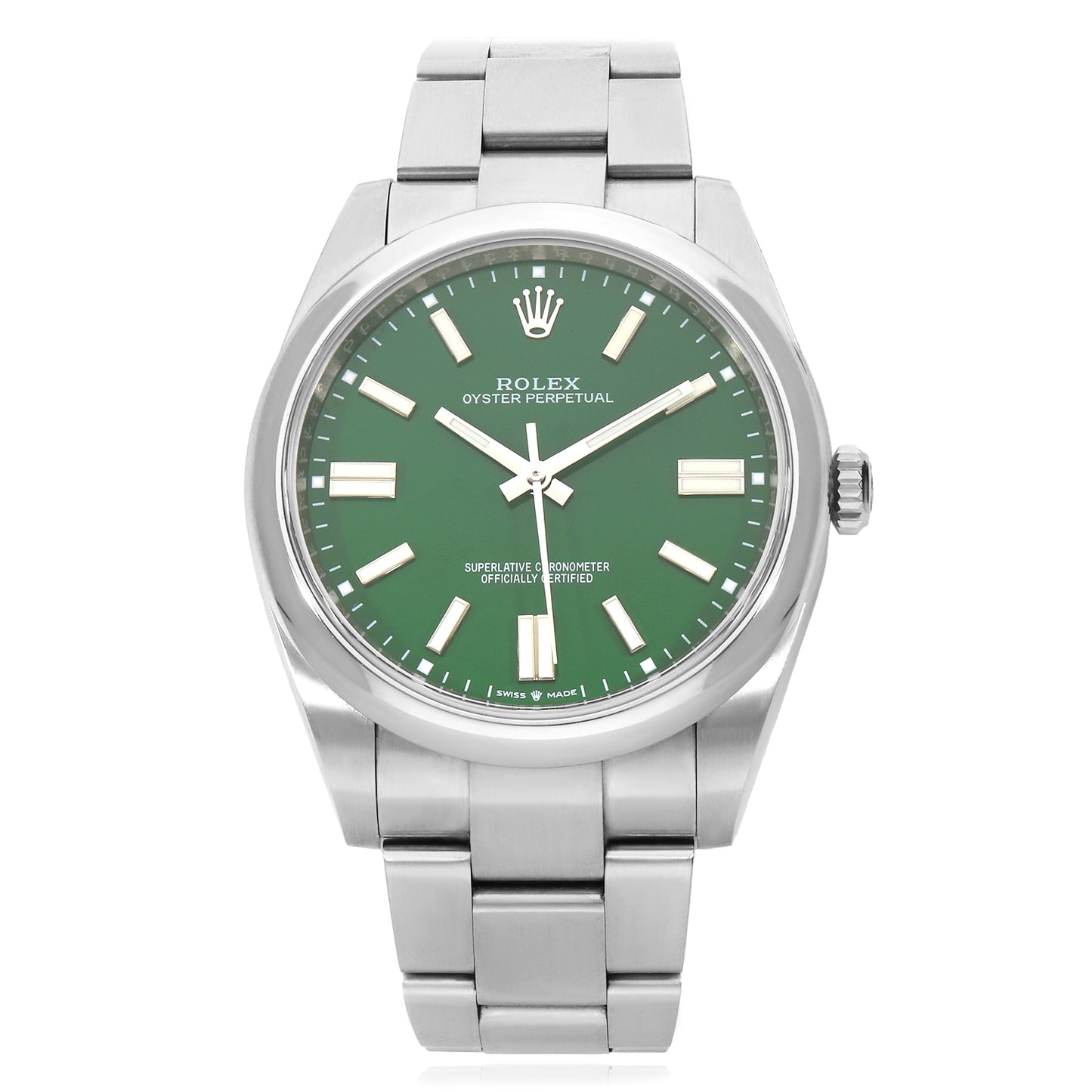 Rolex Oyster Perpetual 124300 41mm Automatic Green Dial Men's Watch