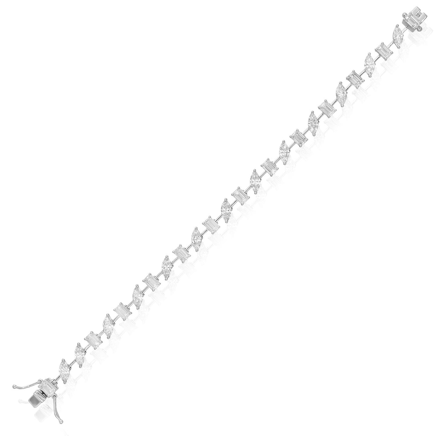 10.58TCW Lab-Grown Diamond 14k White Gold 6mm Tennis Bracelet 6.5"