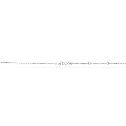 2.20TCW Lab-Grown Diamond 14k White Gold Circle Pendant with Cable Chain (Solid Link) 16"-18"
