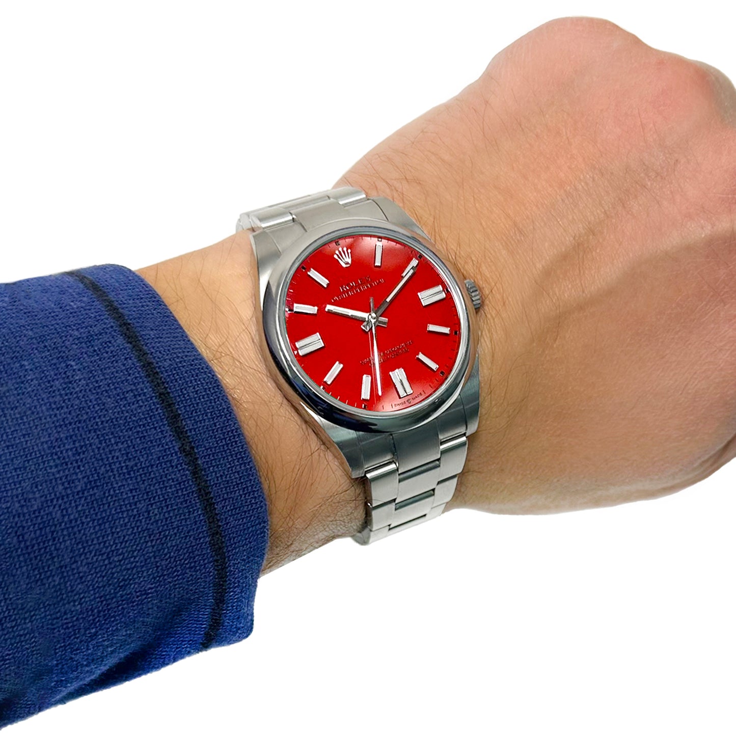 Rolex Oyster Perpetual 124300 41mm Automatic Red Dial Men's Watch