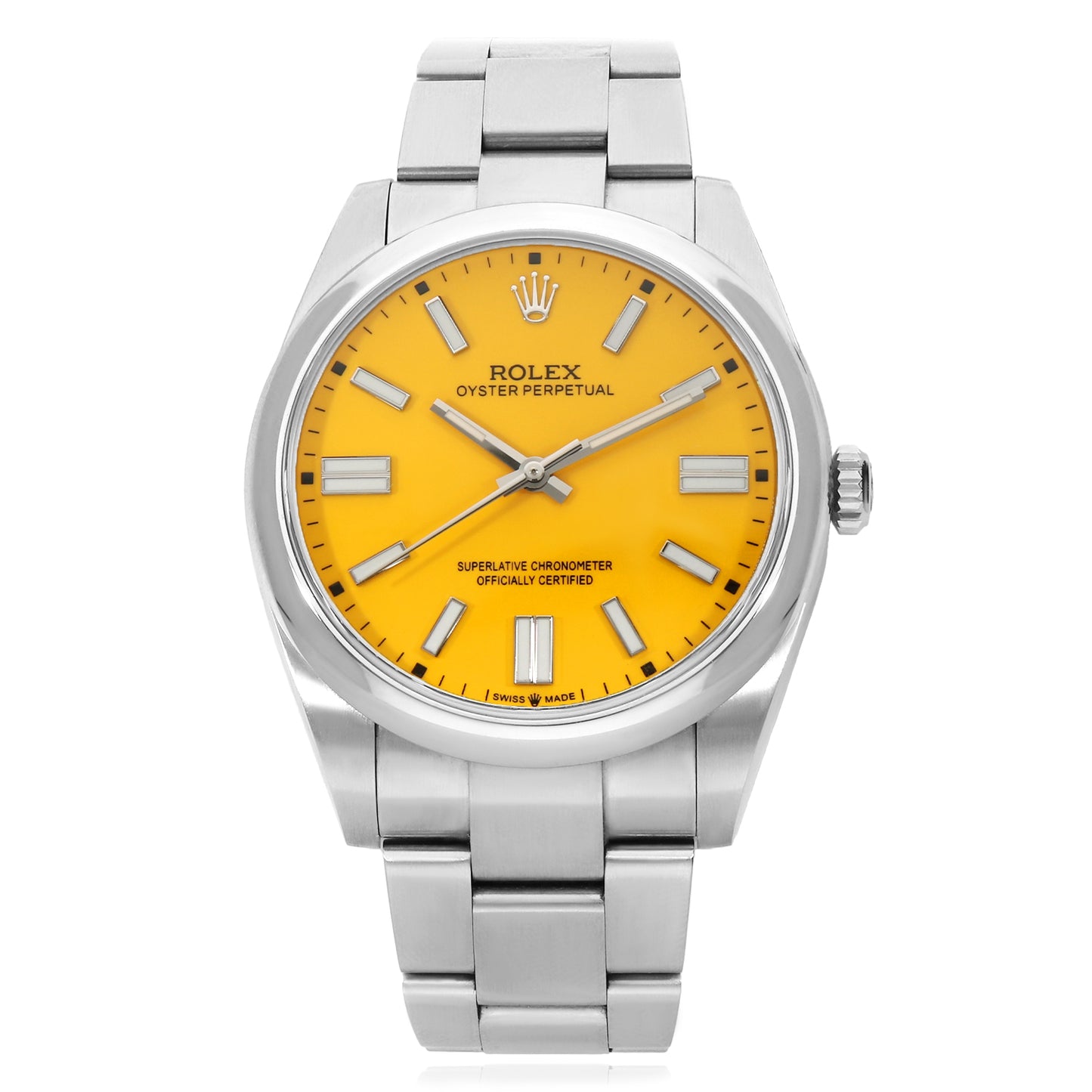 Rolex Oyster Perpetual 124300 41mm Automatic Yellow Dial Men's Watch