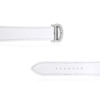 NEW 5TCW Natural Diamond Cartier Santos Large 40mm Pave Roman White Dial Watch