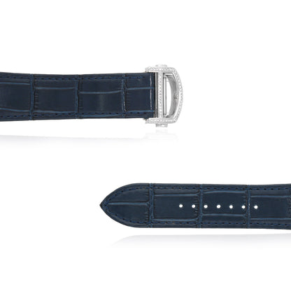 NEW 5TCW Natural Diamond Cartier Santos Large 40mm Pave Roman Blue Dial Men's Watch