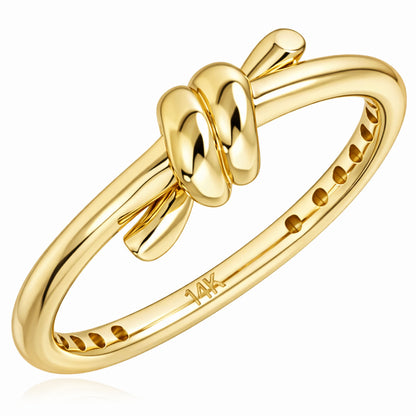 14K Yellow Gold High Polished 6mm Knot Ring