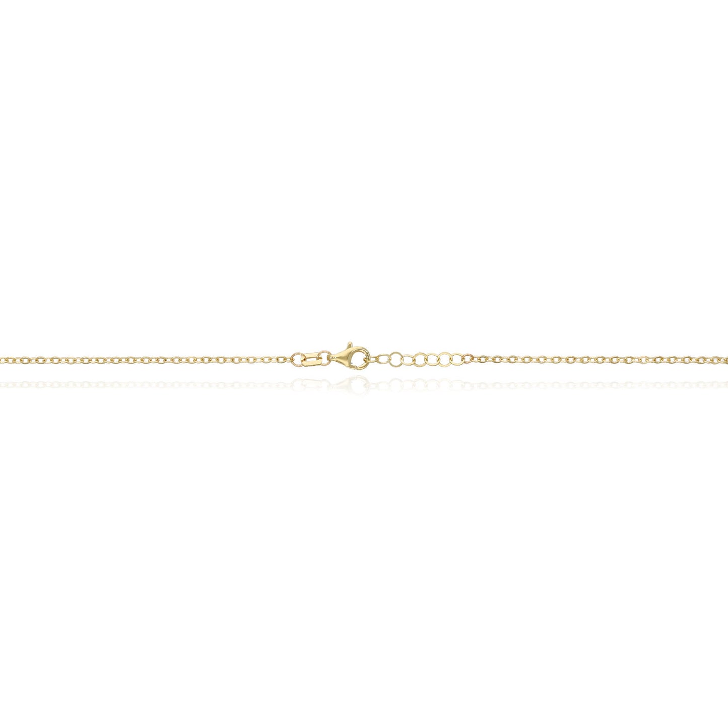 14K Yellow Gold High Polished Knot 1.7mm Cable Link Necklace Adjustable 17–18"