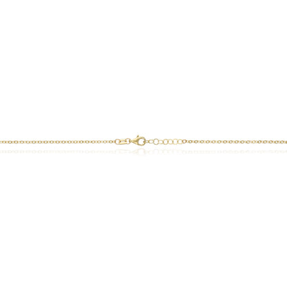 14K Yellow Gold High Polished Knot 1.7mm Cable Link Necklace Adjustable 17–18"