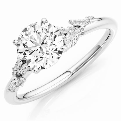 1.05TCW Lab-Grown Diamond 14k White Gold Nature Inspired Engagement Ring