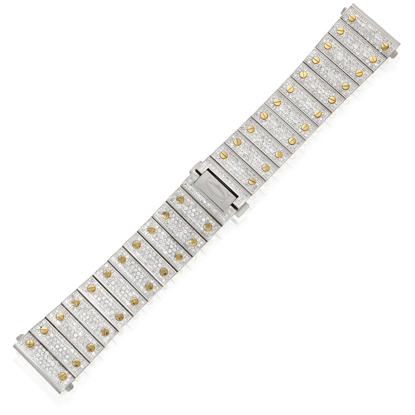 NEW Cartier Santos 7.50CTW Natural Diamond 40mm Watch Bracelet