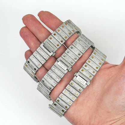 NEW Cartier Santos 7.50CTW Natural Diamond 40mm Watch Bracelet