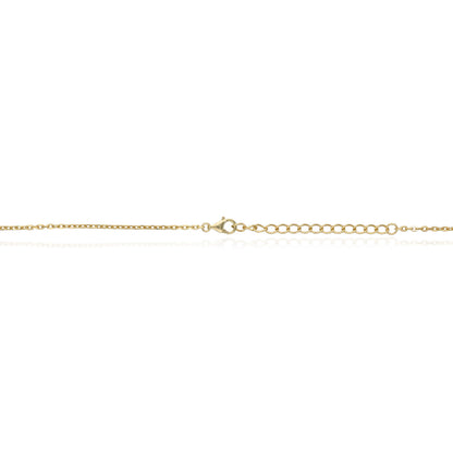Gold Over Sterling Silver 0.88CTW CZ Double Open Clover Adjustable Necklace 16"-18"