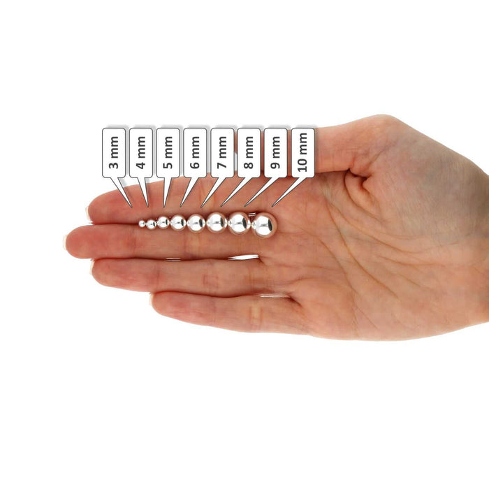 925 Sterling Silver Ball Stud Earrings 3MM-10MM