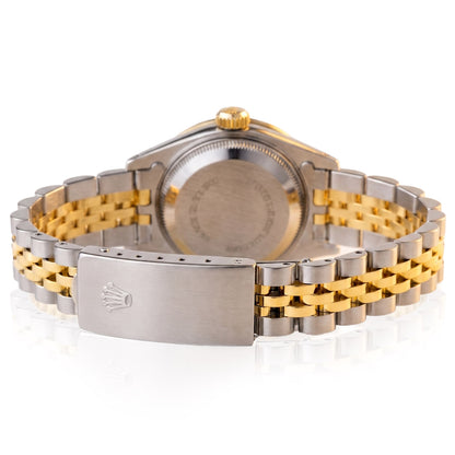 26mm Rolex Datejust 1617 18K Gold Diamond Mother of Pearl Dial Steel Woman's Watch