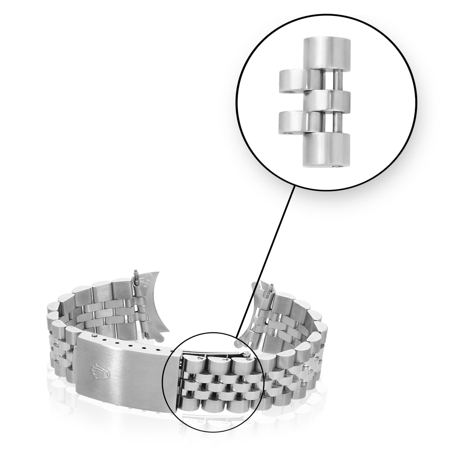 2-Tone Stainless Steel Jubilee Links for Rolex Watch Datejust 26mm Watch