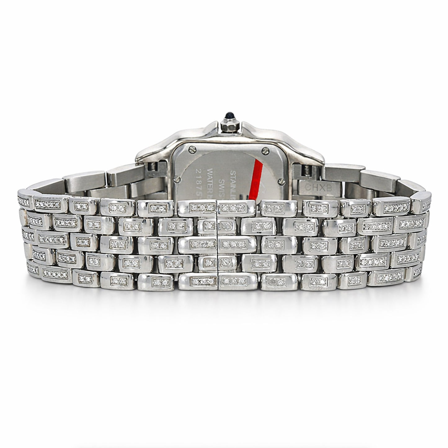 NEW 27mm Panthère De Cartier WSPN0007 5CTW Diamond Custom White Dial Watch