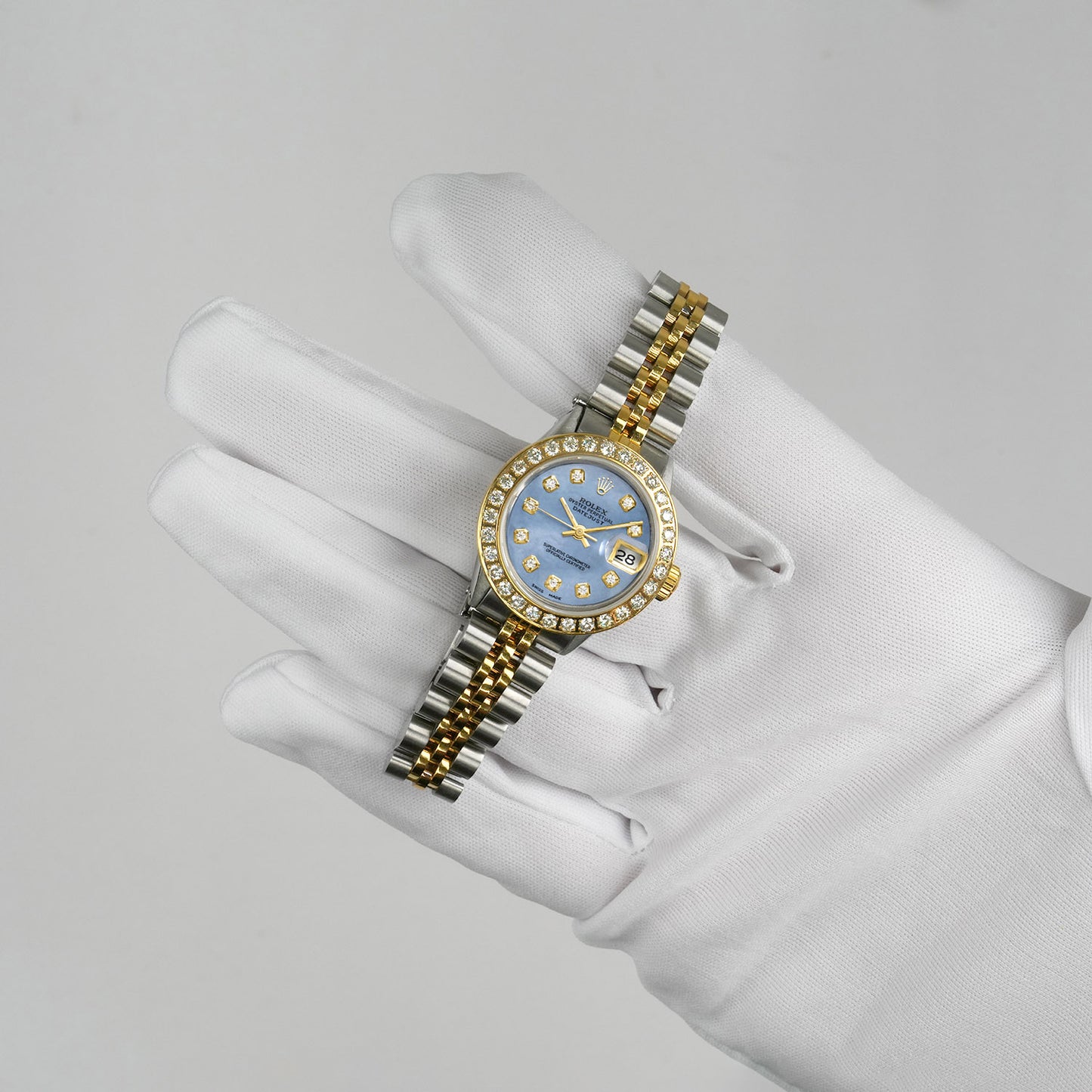 Rolex Datejust 69173 26mm Diamond MOP Dial Steel Women's Watch