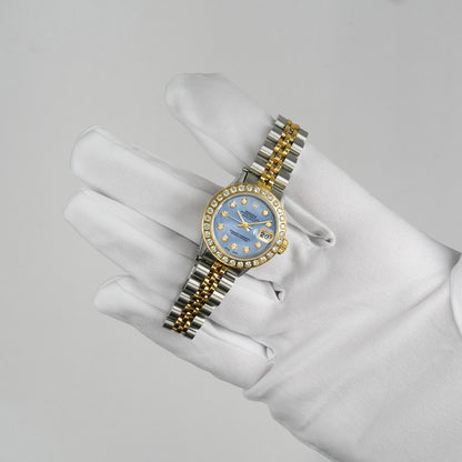 Rolex Datejust 69173 26mm Diamond MOP Dial Steel Women's Watch