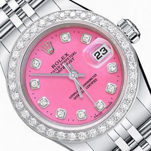 Rolex Datejust 69174 26mm Love Pink Diamond Dial Steel Gold Women's Watch