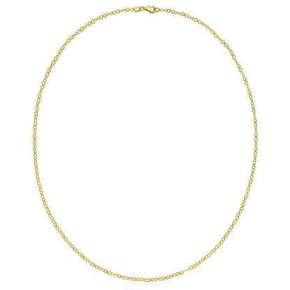 14K Yellow Gold Polished Mini Infinity Link Necklace 18"