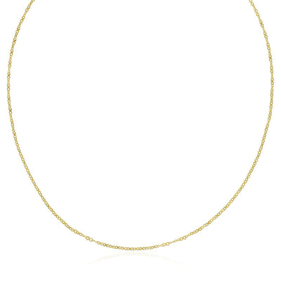 14K Yellow Gold Polished Mini Infinity Link Necklace 18"