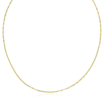 14K Yellow Gold Polished Mini Infinity Link Necklace 18"