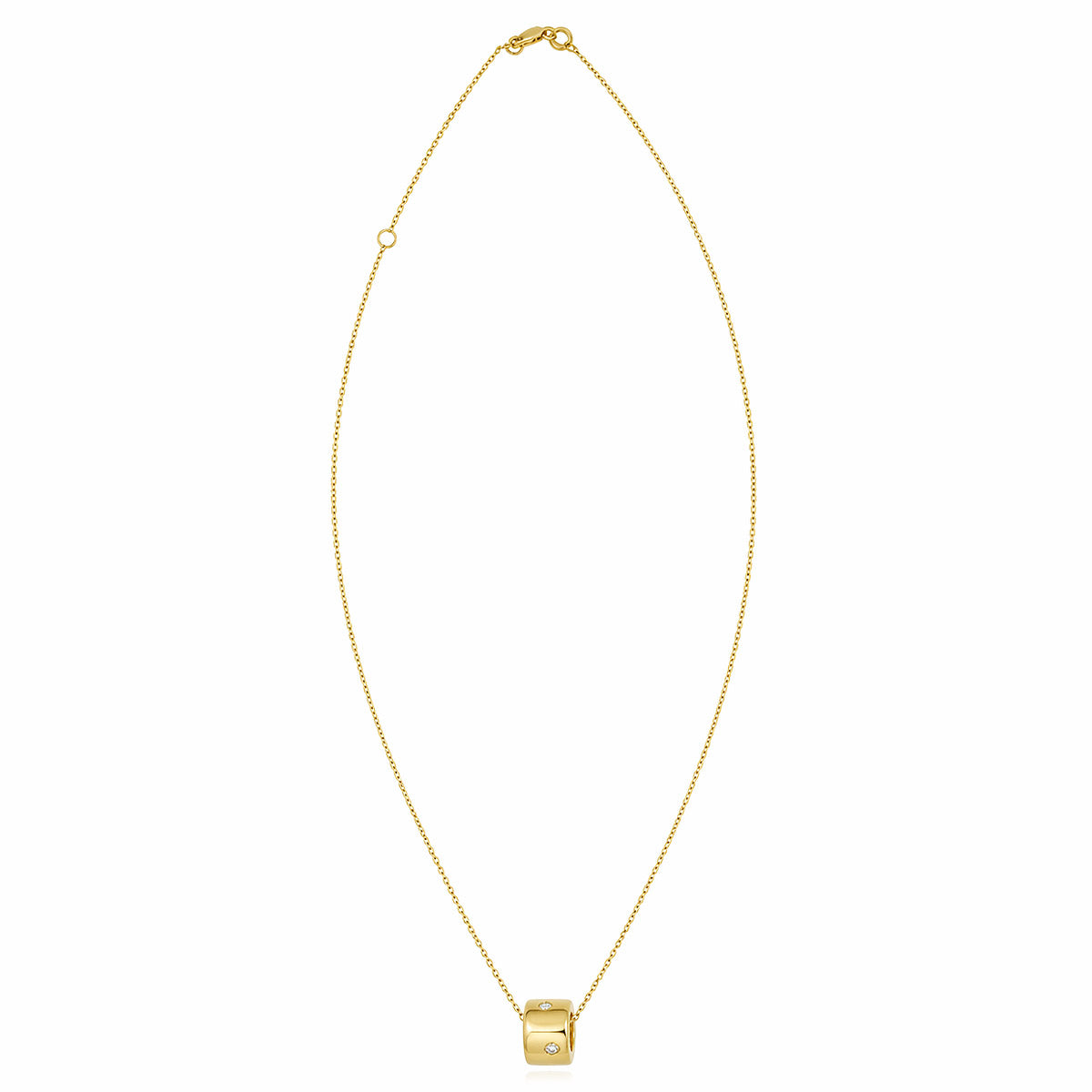 0.17 CTW Natural Diamond 14K Gold Diamond Huggie Earrings & Barrel Necklace Set