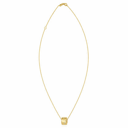 0.17 CTW Natural Diamond 14K Gold Diamond Huggie Earrings & Barrel Necklace Set