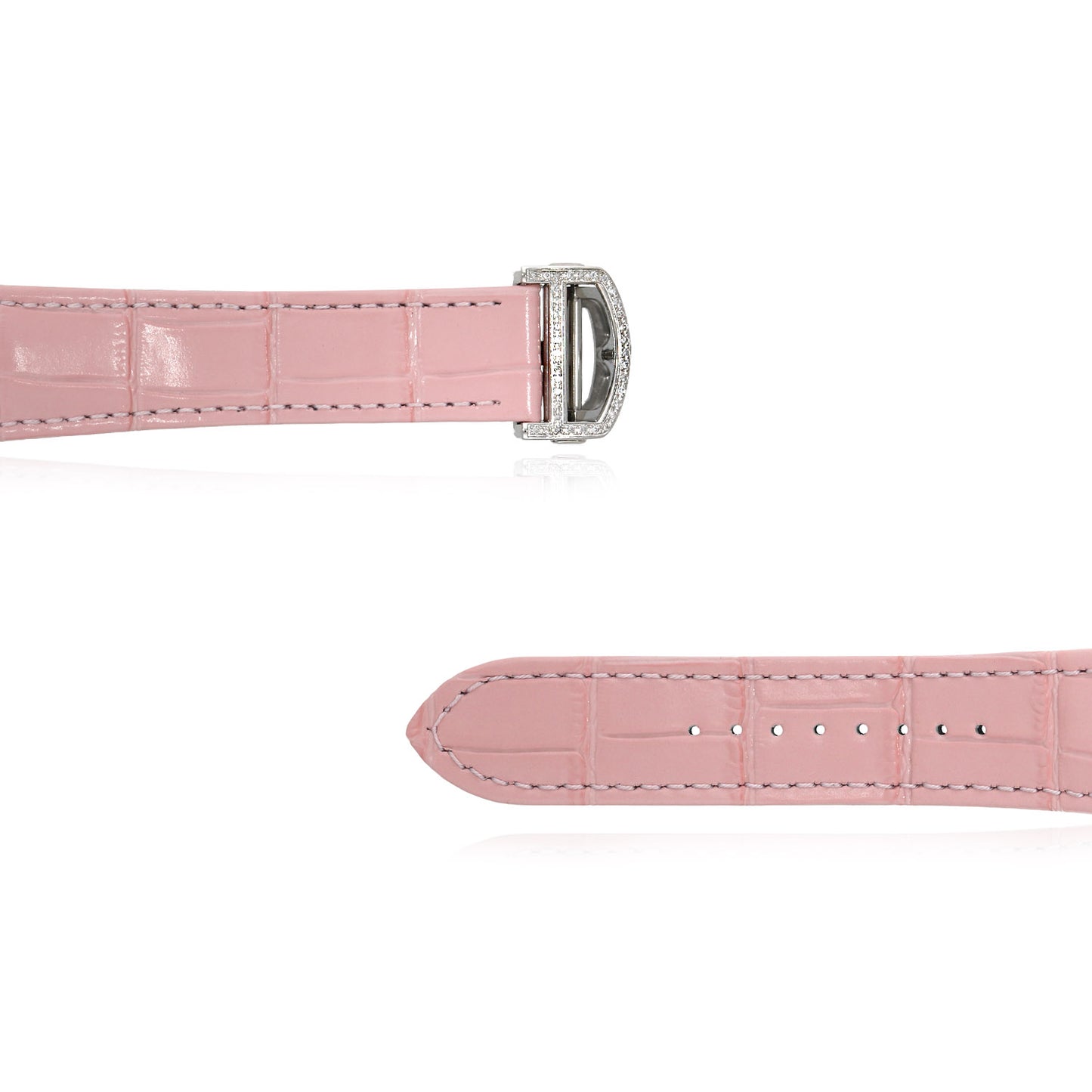 NEW 5TCW Natural Diamond Cartier Santos Large 40mm Pave Roman Pink Dial Watch
