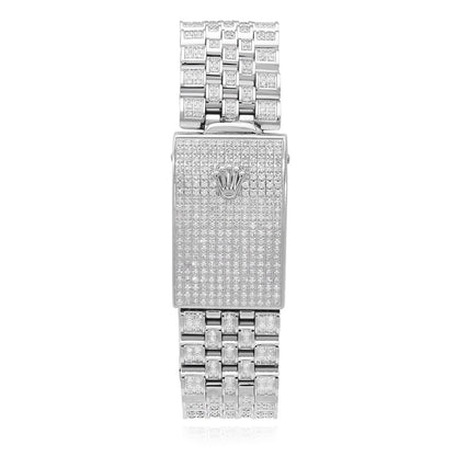 36mm Rolex Datejust 1601 9.00 TCW Diamond Jubilee Band Gold Dial Bezel Watch