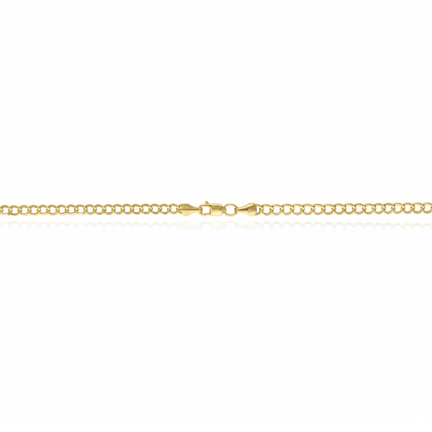 10K Yellow Gold-Filled 3mm Miami Chain (Hollow) 18"-24"