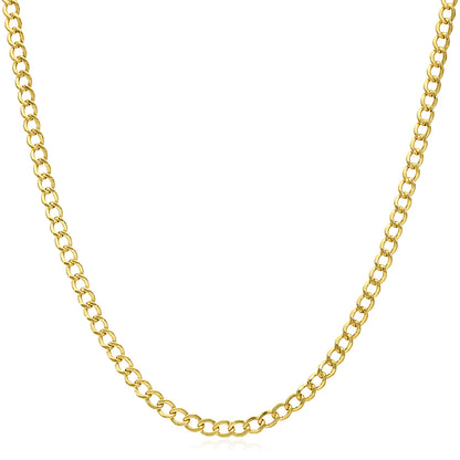 10K Yellow Gold-Filled 3mm Miami Chain (Hollow) 18"-24"