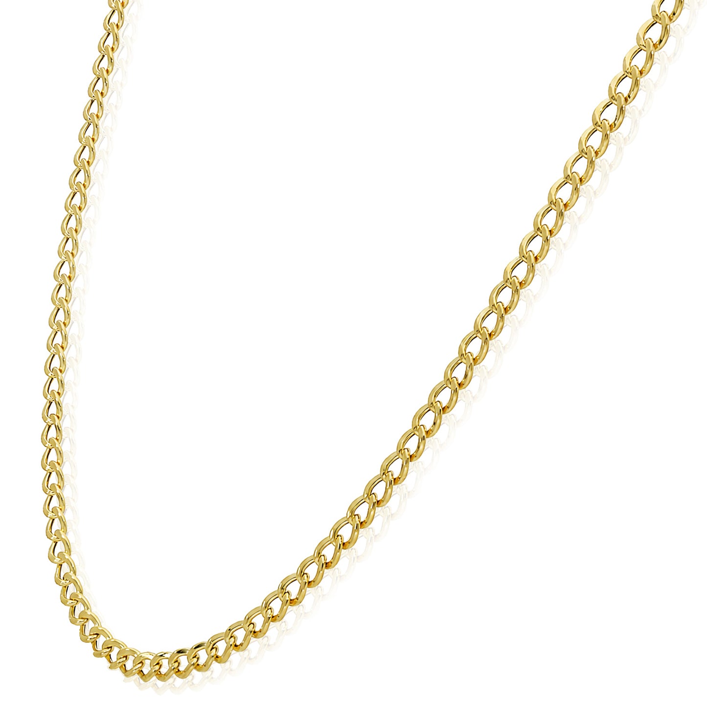 10K Yellow Gold-Filled 3mm Miami Chain (Hollow) 18"-24"