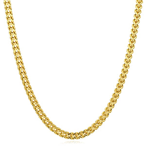 10K Yellow Gold-Filled 4mm Franco Chain (Hollow) 20"-24"