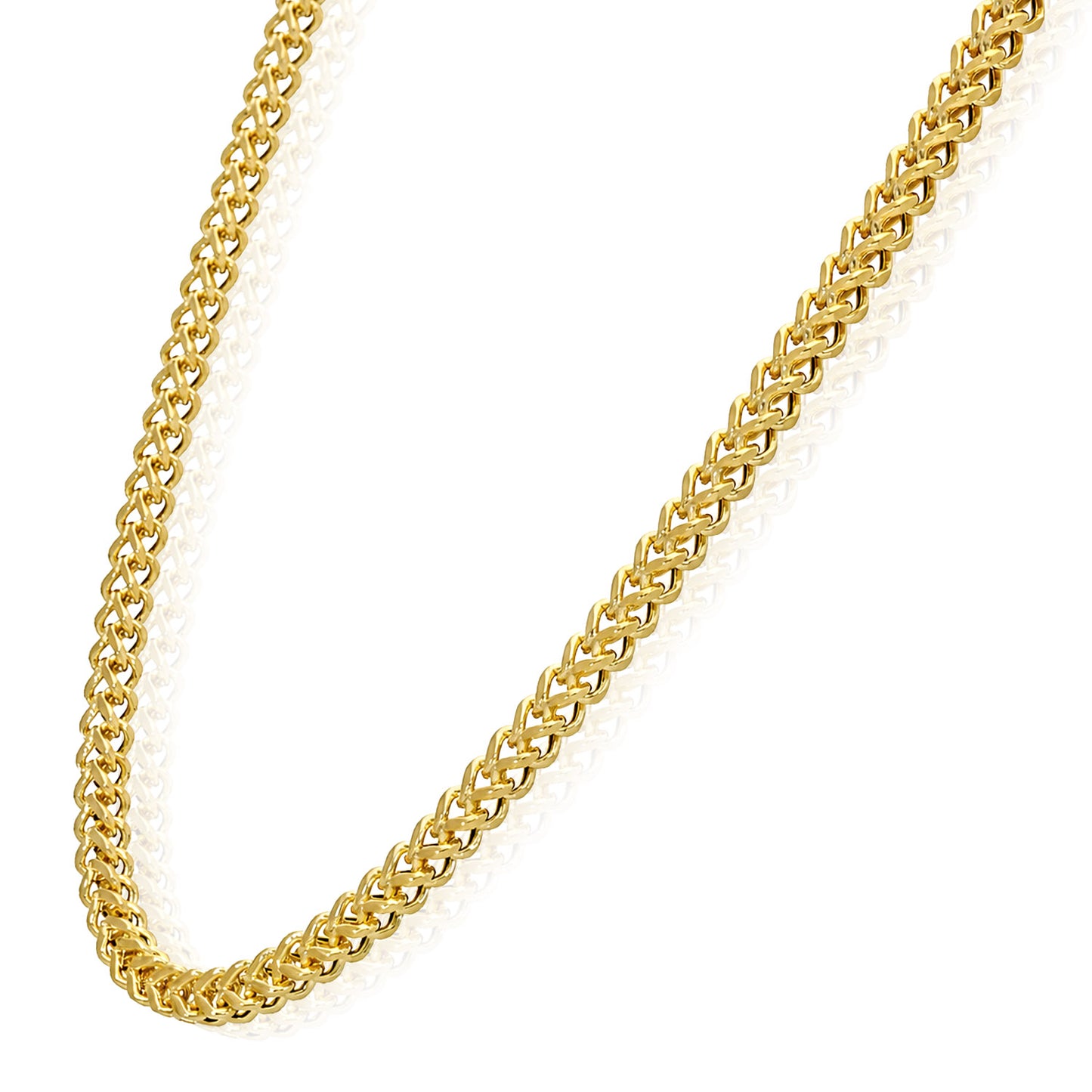 10K Yellow Gold-Filled 4mm Franco Chain (Hollow) 20"-24"
