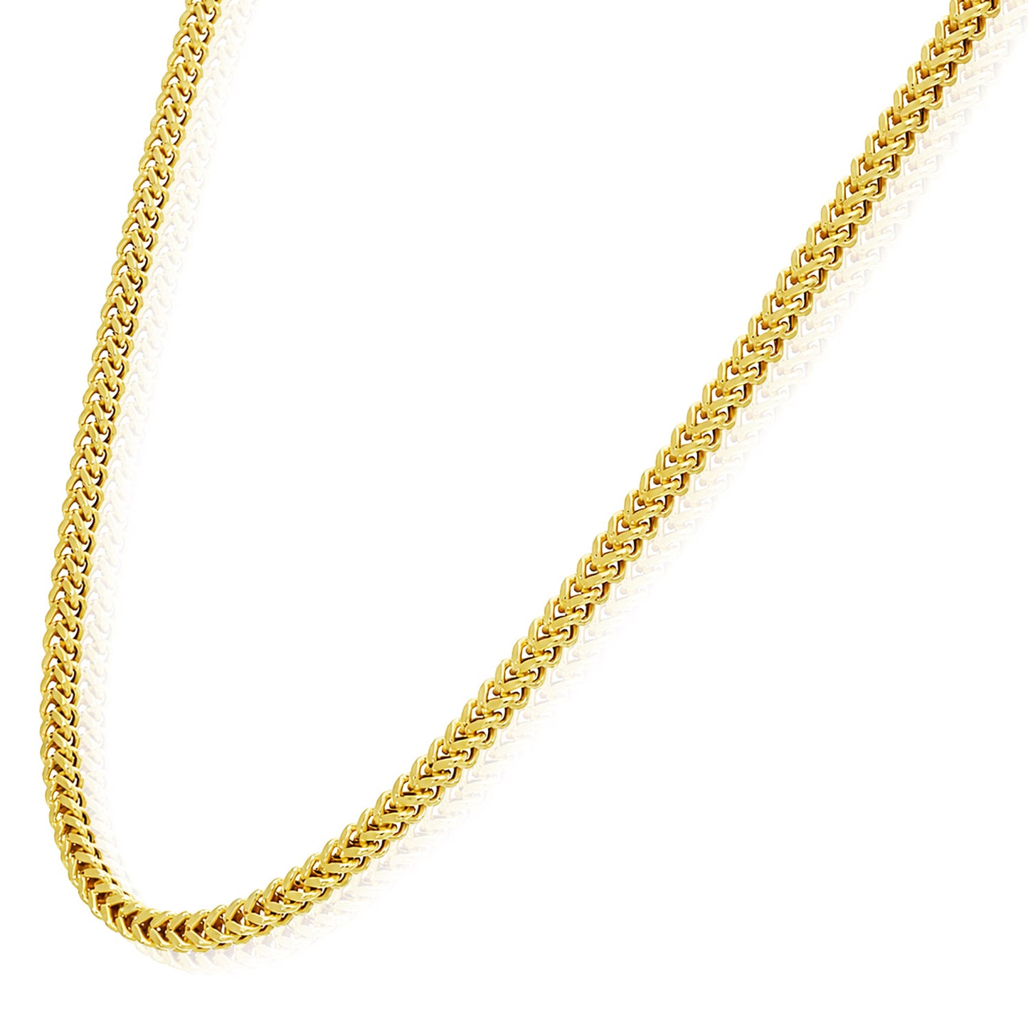 10K Yellow Gold-Filled 3mm Franco Chain Chain (Hollow) 18"-24"