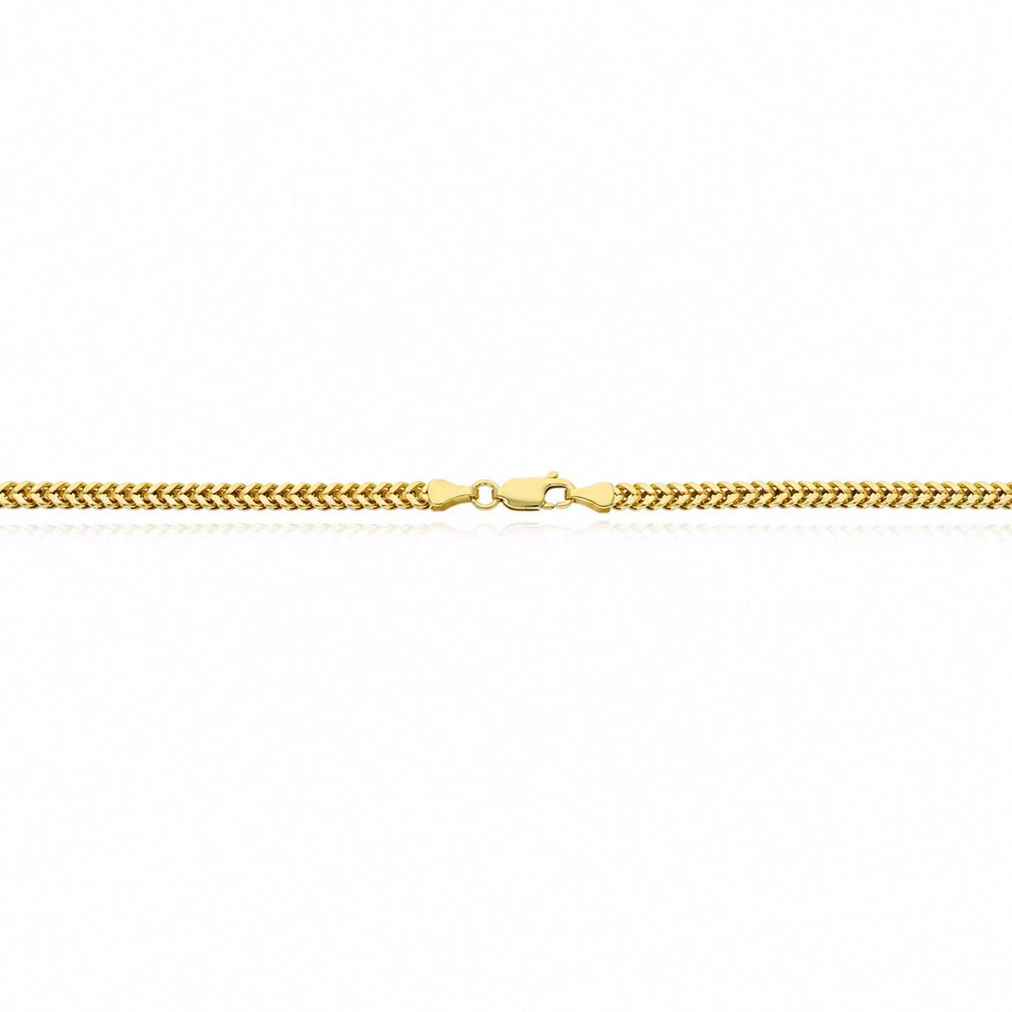 10K Yellow Gold-Filled 3mm Franco Chain Chain (Hollow) 18"-24"