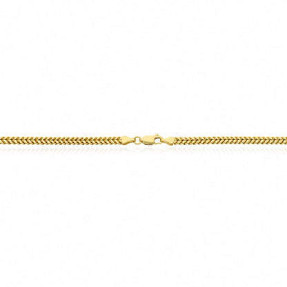 10K Yellow Gold-Filled 3mm Franco Chain Chain (Hollow) 18"-24"